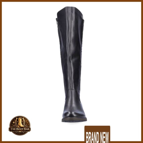 Leather Knee High Riding Boots Classic Elegant Slip On Minimal Chic - Picture 5 of 7